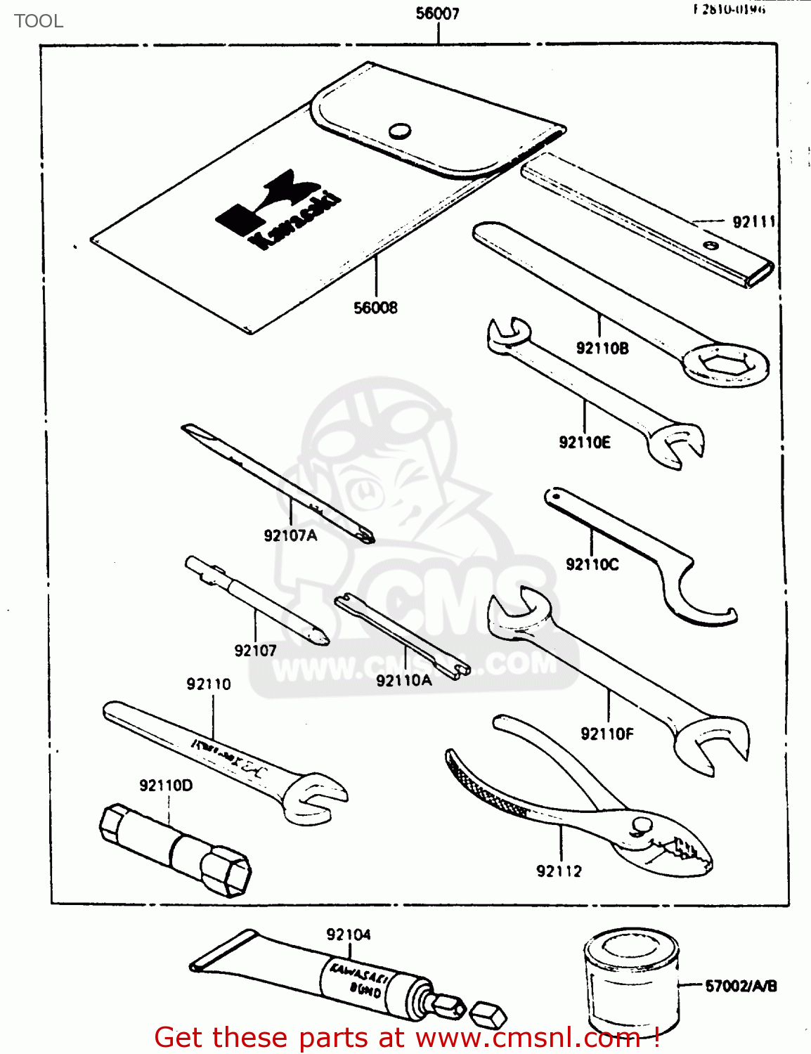 TOOL KL250D3 1986 EUROPE UK GR GU IT ST UR WG