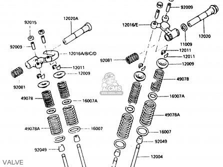 VALVE - KL250D3 1986 EUROPE UK GR GU IT ST UR WG