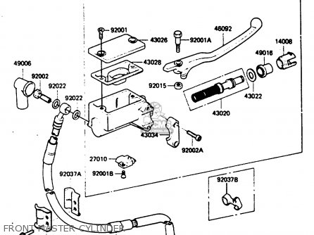 FRONT MASTER CYLINDER - KL250D3 1986 EUROPE UK GR GU IT ST UR WG