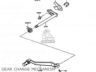 GEAR CHANGE MECHANISM - KL250D4 KLR250 1987 EUROPE UK FG GR IT ST