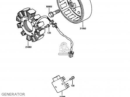 GENERATOR - KL250D4 KLR250 1987 EUROPE UK FG GR IT ST