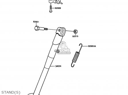 STAND(S) - KL250D4 KLR250 1987 EUROPE UK FG GR IT ST