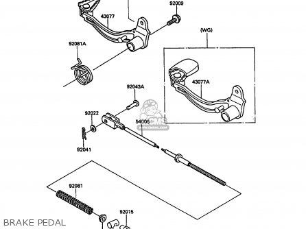 BRAKE PEDAL - KL250D4 KLR250 1987 EUROPE UK FG GR IT ST