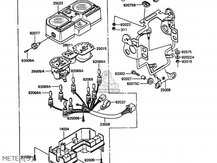 METER(S) - KL250D4 KLR250 1987 EUROPE UK FG GR IT ST