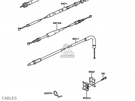 CABLES - KL250D4 KLR250 1987 EUROPE UK FG GR IT ST