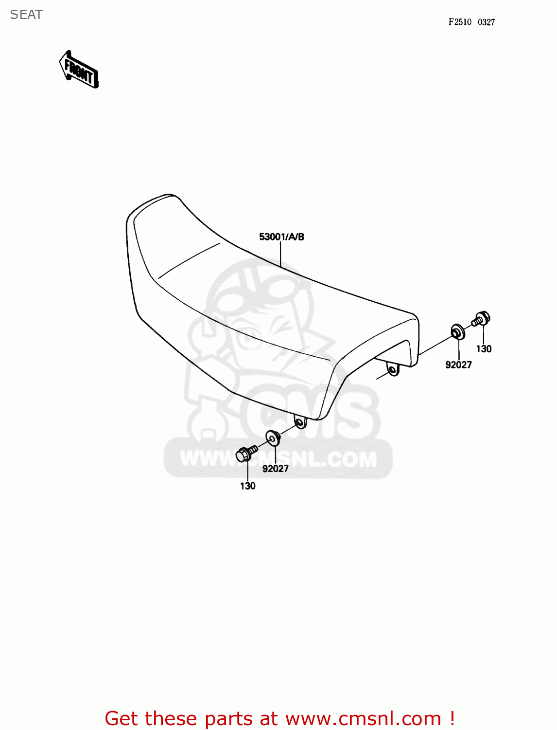SEAT KL250D4 KLR250 1987 USA CALIFORNIA CANADA