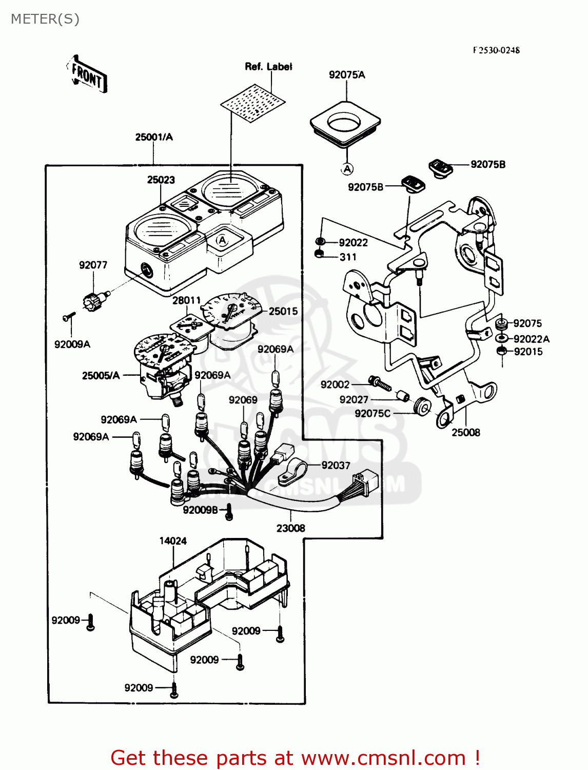 METER(S) KL250D4 KLR250 1987 USA CALIFORNIA CANADA