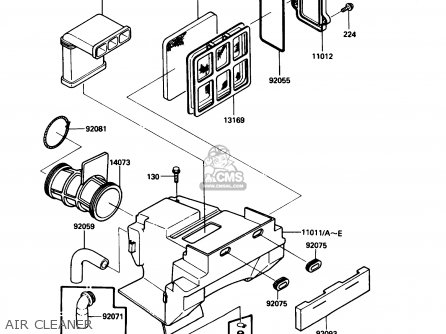 AIR CLEANER - KL250D4 KLR250 1987 USA CALIFORNIA CANADA