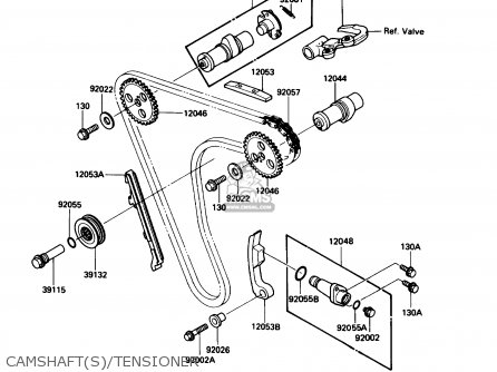 CAMSHAFT(S)/TENSIONER - KL250D4 KLR250 1987 USA CALIFORNIA CANADA