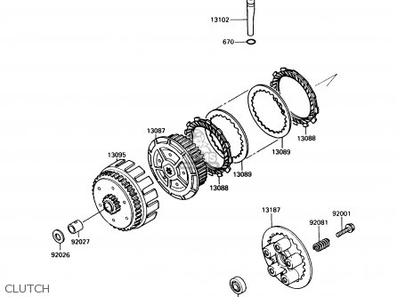 CLUTCH - KL250D4 KLR250 1987 USA CALIFORNIA CANADA