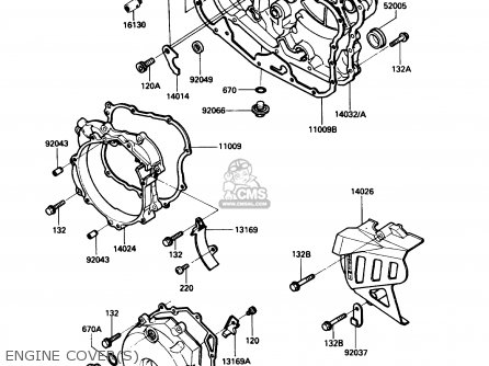 ENGINE COVER(S) - KL250D4 KLR250 1987 USA CALIFORNIA CANADA
