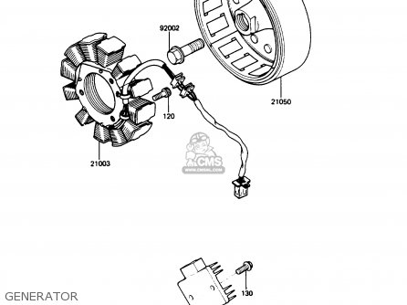 GENERATOR - KL250D4 KLR250 1987 USA CALIFORNIA CANADA