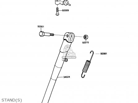 STAND(S) - KL250D4 KLR250 1987 USA CALIFORNIA CANADA