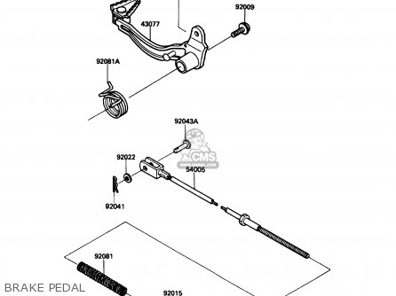 BRAKE PEDAL - KL250D4 KLR250 1987 USA CALIFORNIA CANADA