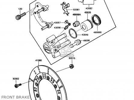 FRONT BRAKE - KL250D4 KLR250 1987 USA CALIFORNIA CANADA