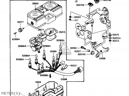 METER(S) - KL250D4 KLR250 1987 USA CALIFORNIA CANADA