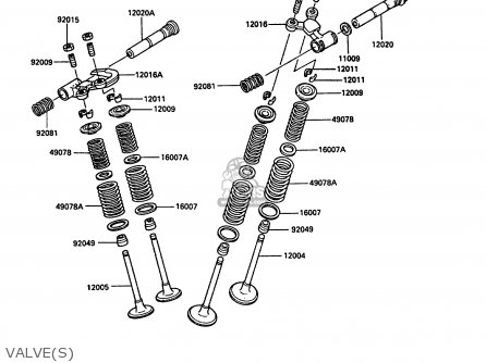 VALVE(S) - KL250D5 KLR250 1988 EUROPE UK FG GR
