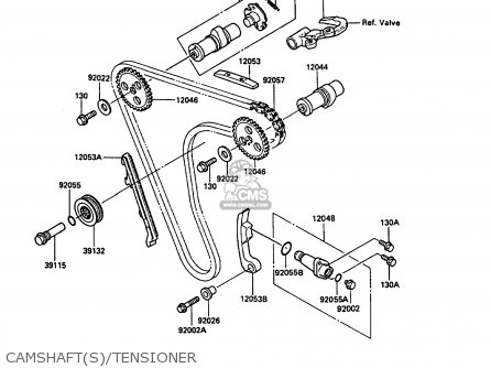 CAMSHAFT(S)/TENSIONER - KL250D5 KLR250 1988 EUROPE UK FG GR