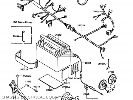 CHASSIS ELECTRICAL EQUIPMENT - KL250D5 KLR250 1988 EUROPE UK FG GR