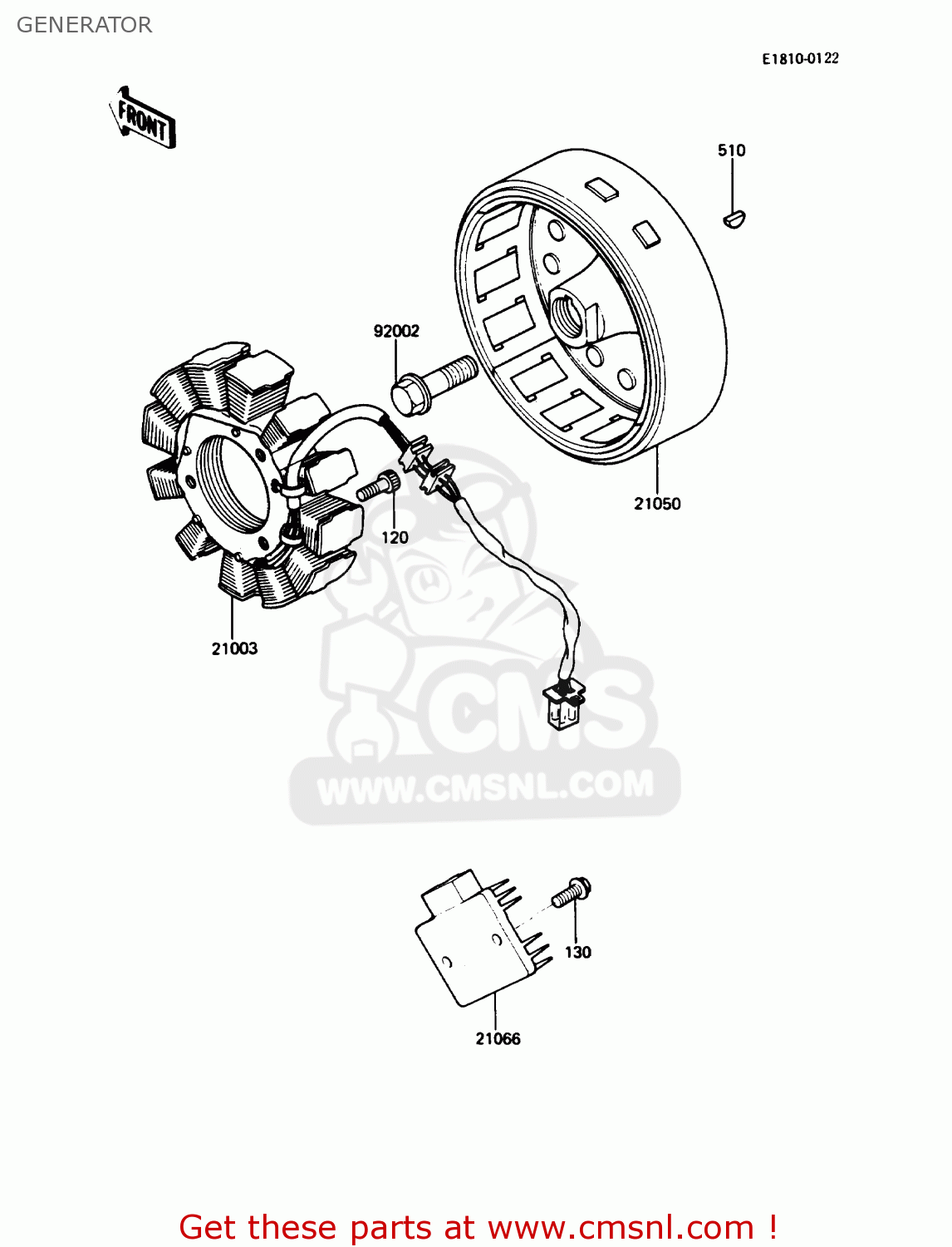 GENERATOR KL250D5 KLR250 1988 USA CALIFORNIA CANADA