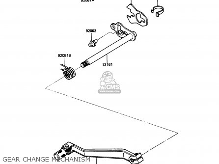 GEAR CHANGE MECHANISM - KL250D5 KLR250 1988 USA CALIFORNIA CANADA