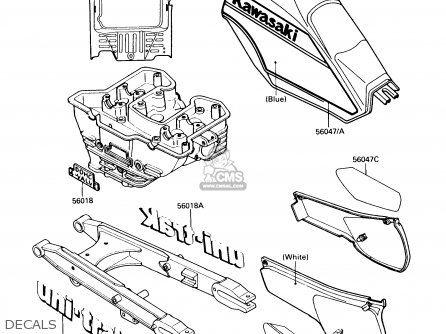 DECALS - KL250D5 KLR250 1988 USA CALIFORNIA CANADA