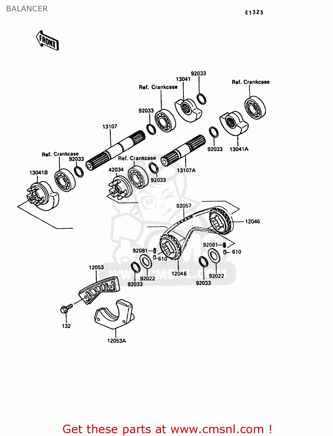 BALANCER KL250D6 KLR250 1989 EUROPE UK FG GR NR ST