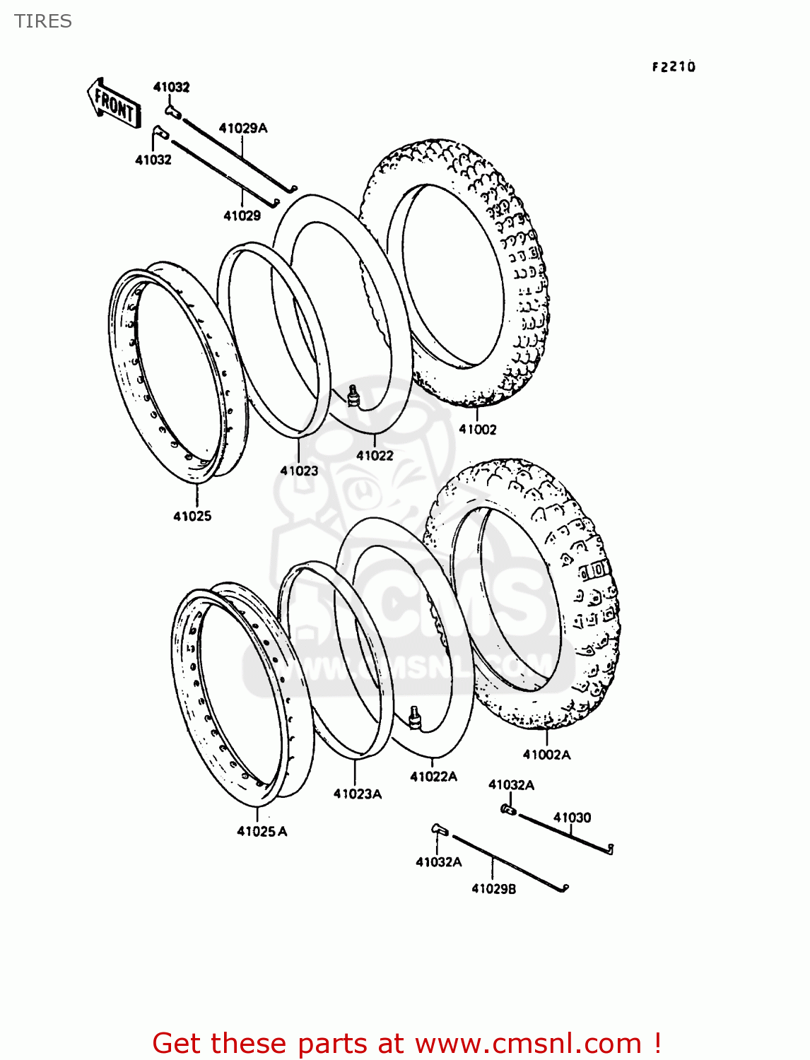 TIRES KL250D6 KLR250 1989 EUROPE UK FG GR NR ST