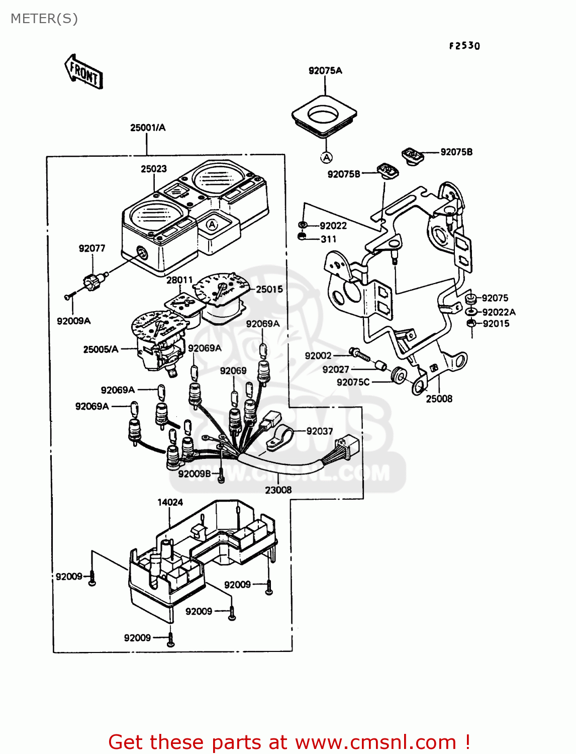 METER(S) KL250D6 KLR250 1989 EUROPE UK FG GR NR ST