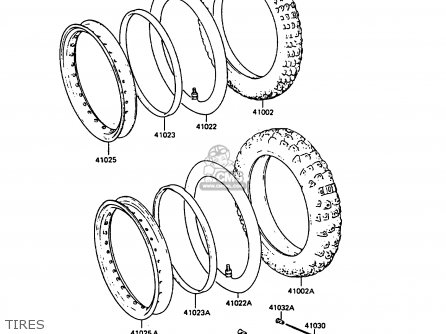 TIRES - KL250D6 KLR250 1989 EUROPE UK FG GR NR ST