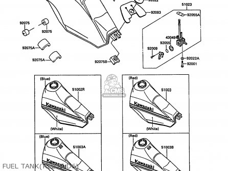 FUEL TANK(KL250-D6) - KL250D6 KLR250 1989 EUROPE UK FG GR NR ST