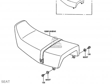 SEAT - KL250D6 KLR250 1989 EUROPE UK FG GR NR ST