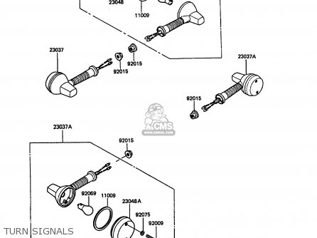 TURN SIGNALS - KL250D6 KLR250 1989 EUROPE UK FG GR NR ST