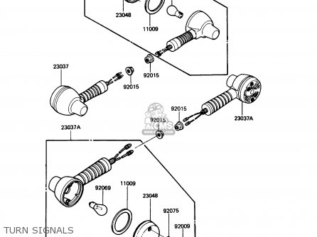 TURN SIGNALS - KL250D6 KLR250 1989 USA CALIFORNIA CANADA