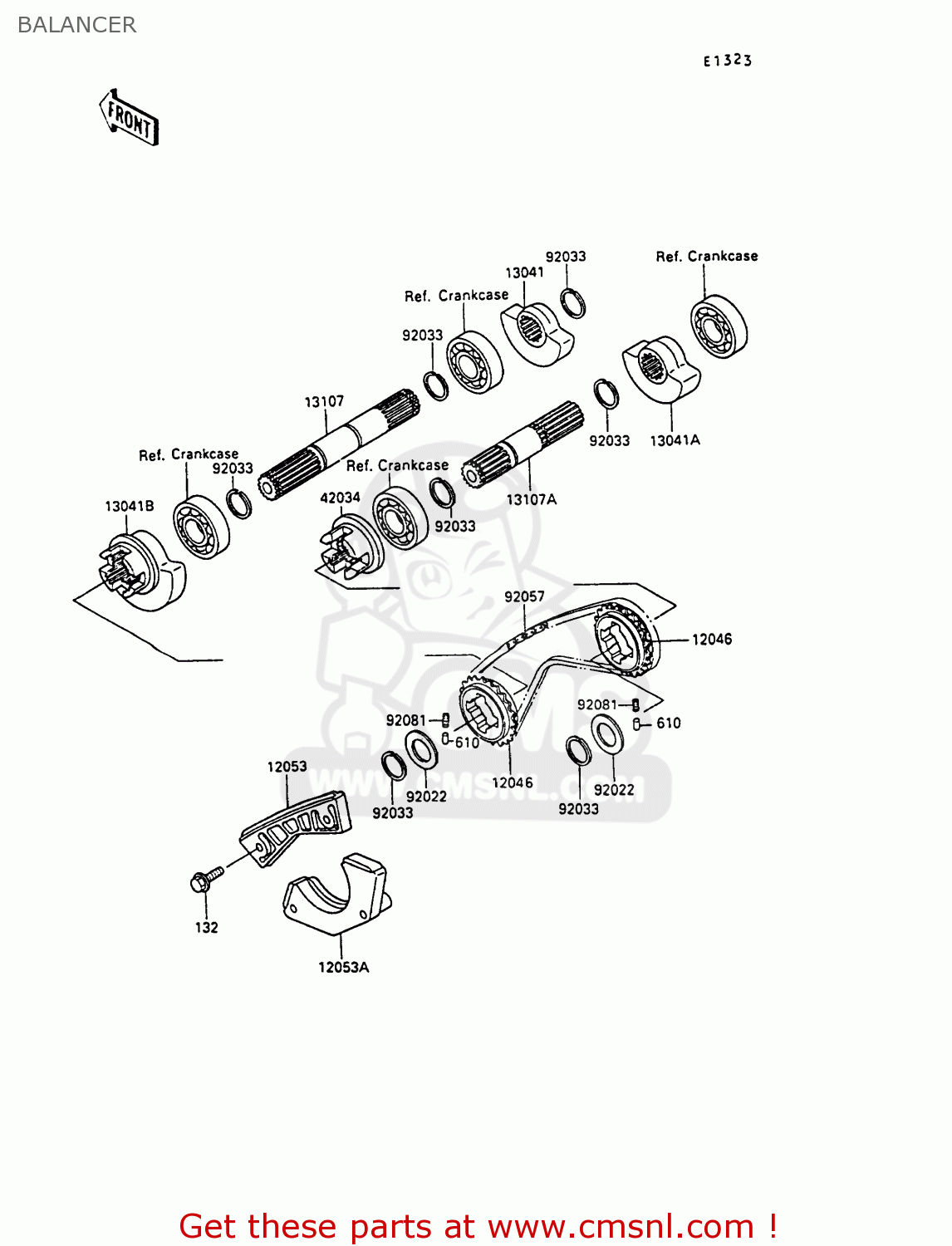 BALANCER KL250D7 KLR250 1990 EUROPE UK FG GR
