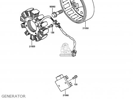 GENERATOR - KL250D7 KLR250 1990 EUROPE UK FG GR