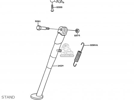 STAND - KL250D7 KLR250 1990 EUROPE UK FG GR