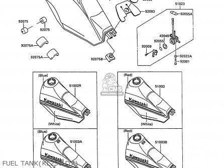 FUEL TANK(KL250-D7) - KL250D7 KLR250 1990 EUROPE UK FG GR