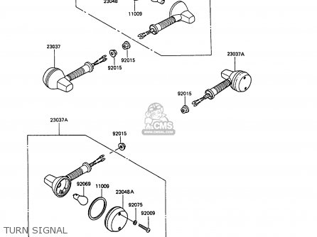 TURN SIGNAL - KL250D7 KLR250 1990 EUROPE UK FG GR