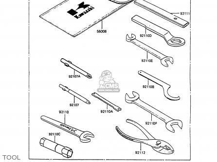 TOOL - KL250D7 KLR250 1990 EUROPE UK FG GR