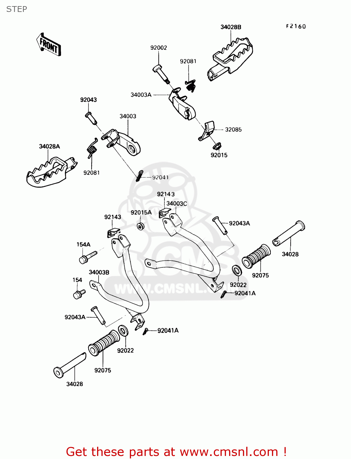 STEP KL250D7 KLR250 1990 USA CALIFORNIA CANADA