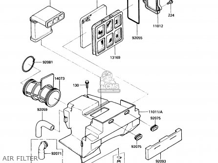 AIR FILTER - KL250D7 KLR250 1990 USA CALIFORNIA CANADA