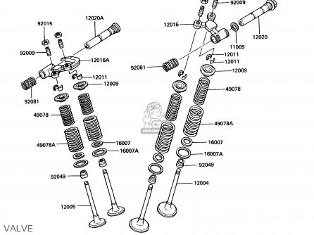VALVE - KL250D7 KLR250 1990 USA CALIFORNIA CANADA