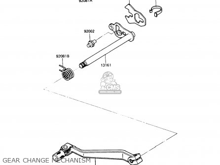 GEAR CHANGE MECHANISM - KL250D7 KLR250 1990 USA CALIFORNIA CANADA