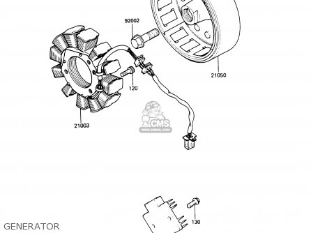 GENERATOR - KL250D7 KLR250 1990 USA CALIFORNIA CANADA