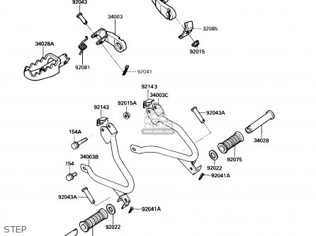 STEP - KL250D7 KLR250 1990 USA CALIFORNIA CANADA