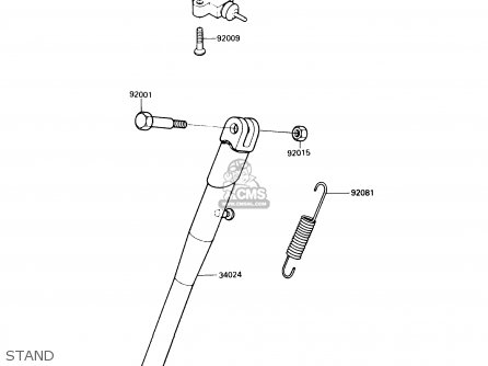 STAND - KL250D7 KLR250 1990 USA CALIFORNIA CANADA