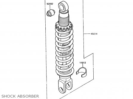SHOCK ABSORBER - KL250D7 KLR250 1990 USA CALIFORNIA CANADA