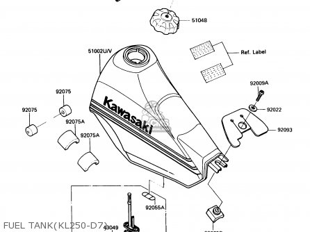 FUEL TANK(KL250-D7) - KL250D7 KLR250 1990 USA CALIFORNIA CANADA