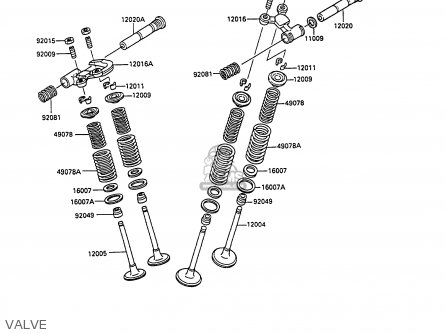VALVE - KL250D8 KLR250 1991 EUROPE UK FG GR SD